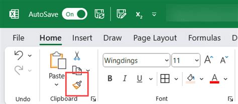 Format Painter Excel Shortcut