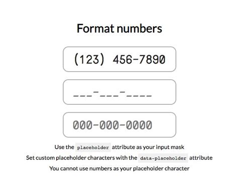 Format phone numbers as text