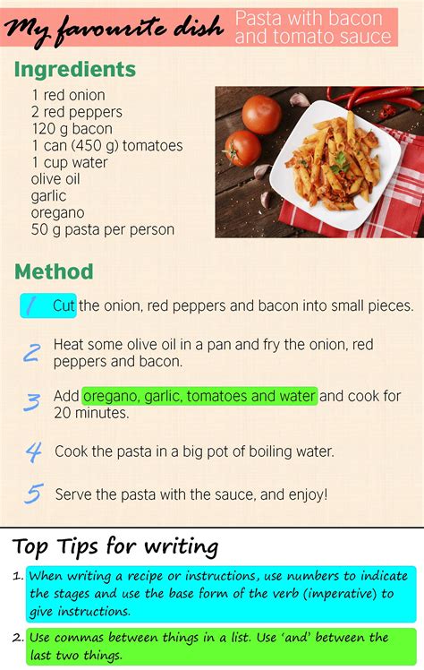 Formatting Your Recipes for Easy Reading