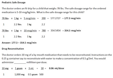 Formula Calculation Exercises