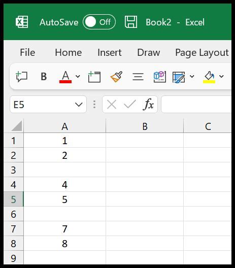 Using a Formula to Fill Blanks in Excel