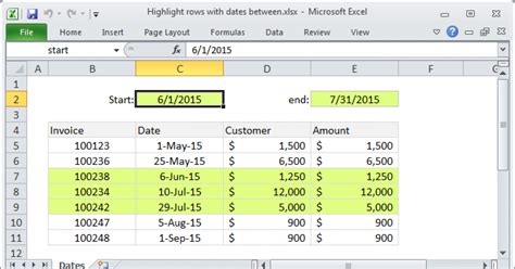 Formula highlight rows in Google Sheets