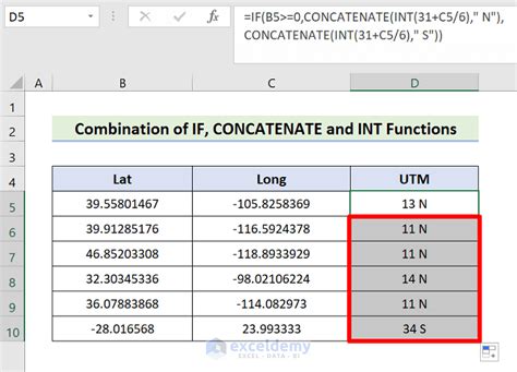 Formula to convert latitude and longitude in Excel