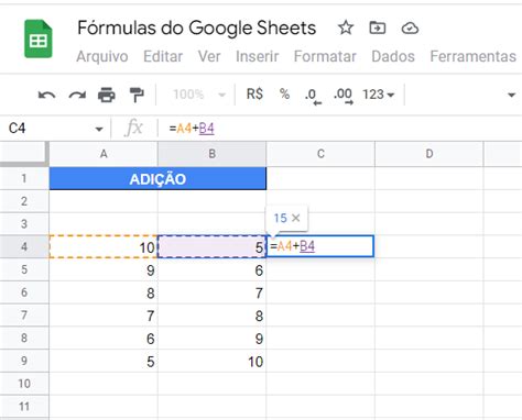 Using Formulas in Google Sheets