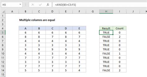 Using Formulas with Multiple Columns