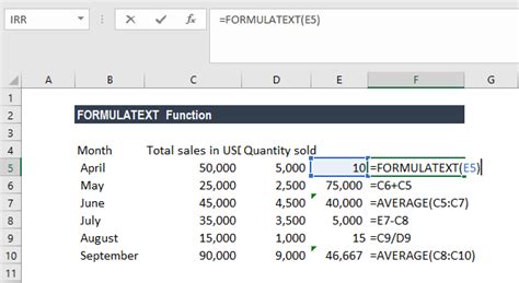 Formulatext Excel database