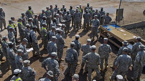 Soldiers participating in redeployment training