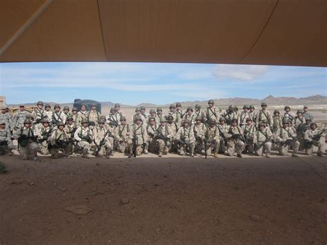 Soldiers training in a desert environment at Fort Irwin