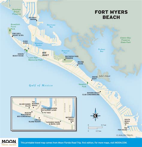 Fort Myers Beach Beach Activities Map