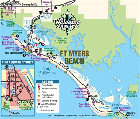 Fort Myers Beach Shops and Services Map