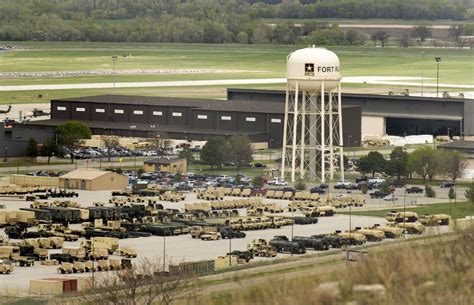 Aerial view of Fort Riley US Army Post