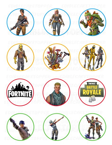 Fortnite cake topper printable