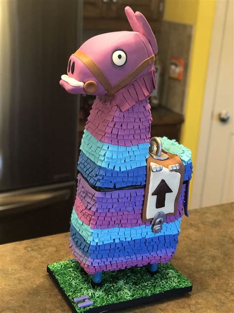 Fortnite loot llama cake topper