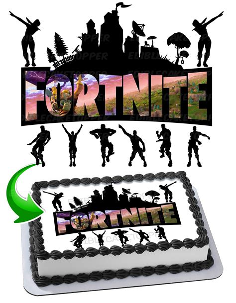 Fortnite pickaxe cake topper