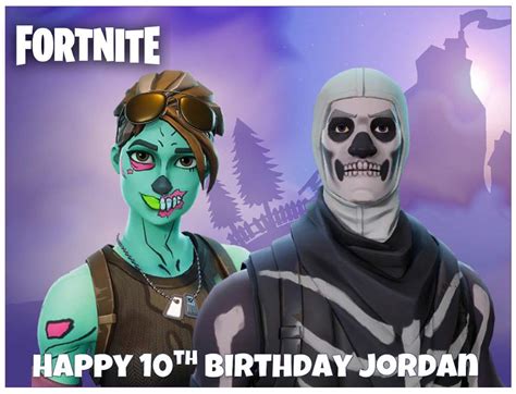 Fortnite skull trooper cake topper