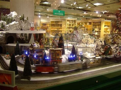 A beautifully decorated holiday display at Fortunoff's