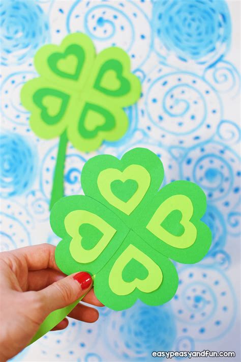 Four leaf clover crafts for kids and adults