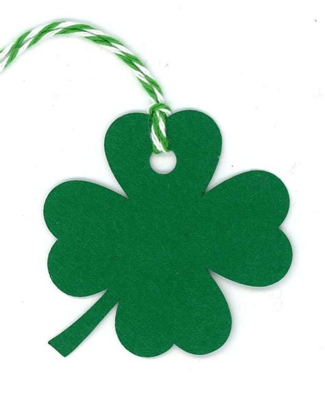 Four-leaf clover gift tag