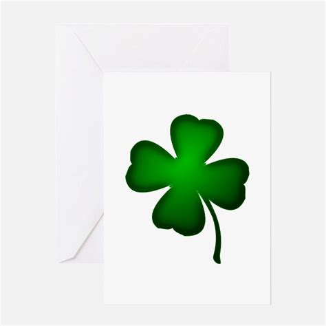 Four leaf clover greeting cards and invitations