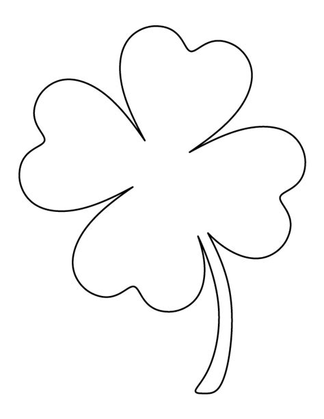 Four Leaf Clover Printable Template