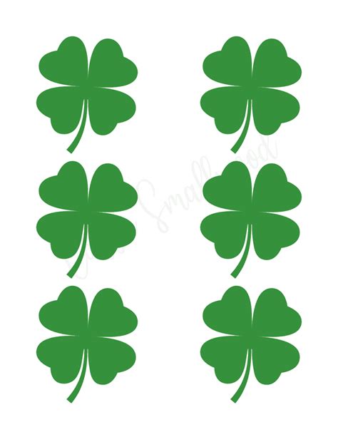 Four leaf clover printable templates