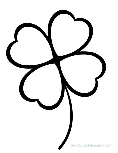 Four-leaf clover template 7