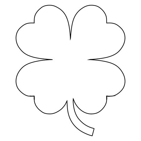 Four-leaf clover template 8