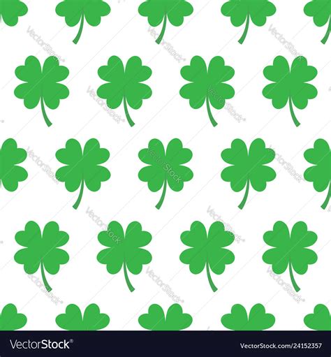 Four Leaf Clover Template Vector