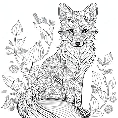 Fox Coloring Pages for Adults with Anxiety