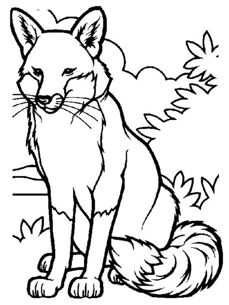 A fox coloring page with a fun design