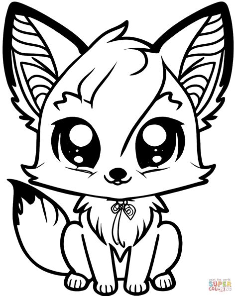 A fox coloring page with a fun design