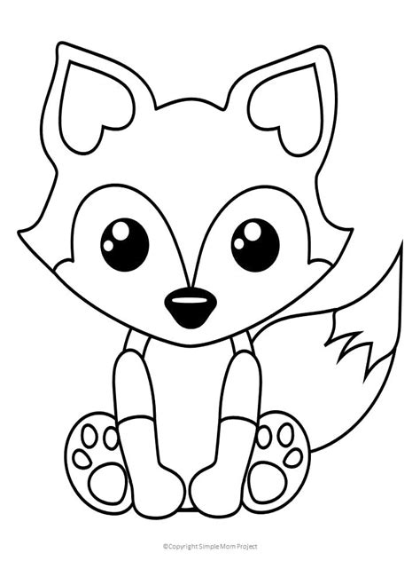 A printable fox coloring page for kids