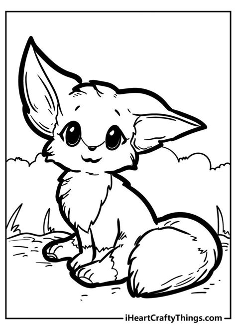 A free printable fox coloring page for kids