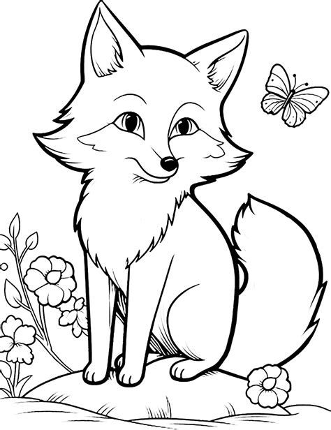 Fox Coloring Pages for Kids with Autism