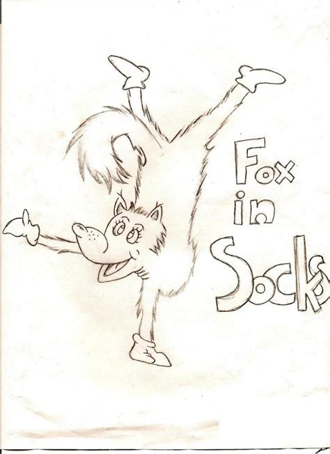 Fox in Socks birthday coloring