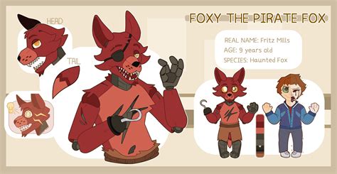 Foxy the Pirate Fox papercraft template