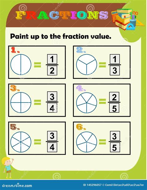 Fraction worksheets for kids