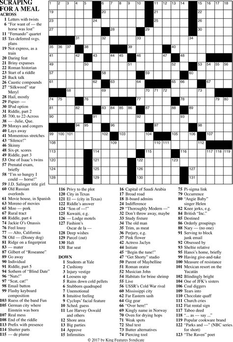 Frank Longo Crossword Puzzle Solution