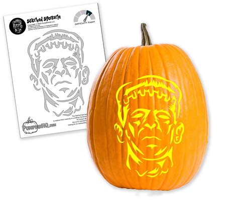 Frankenstein Pumpkin Carving Template