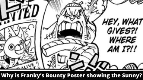 A One Piece bounty poster featuring Franky