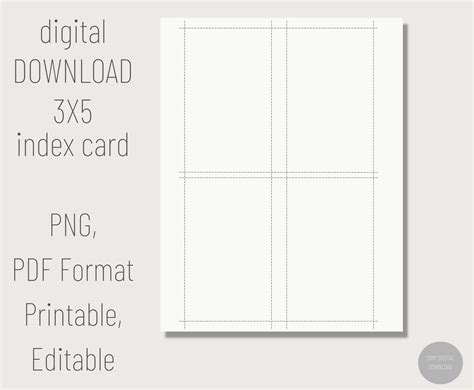 Free 3x5 Index Card Template Pdf 8