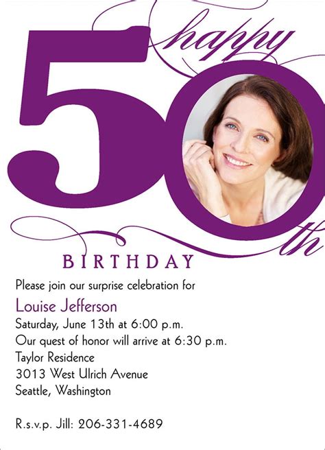 Free 50th Birthday Invitation Templates Download