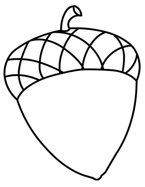 Free Acorn Coloring Pages for Kids