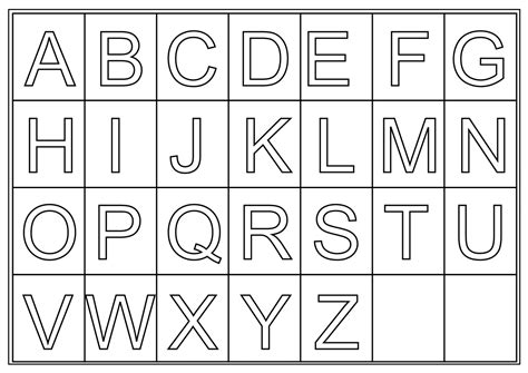 Free Alphabet Letter Templates for Kindergarten