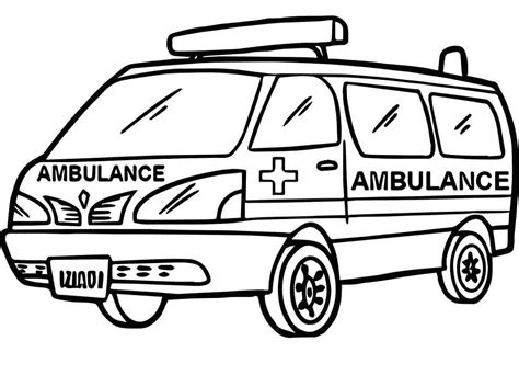 Free ambulance coloring pages