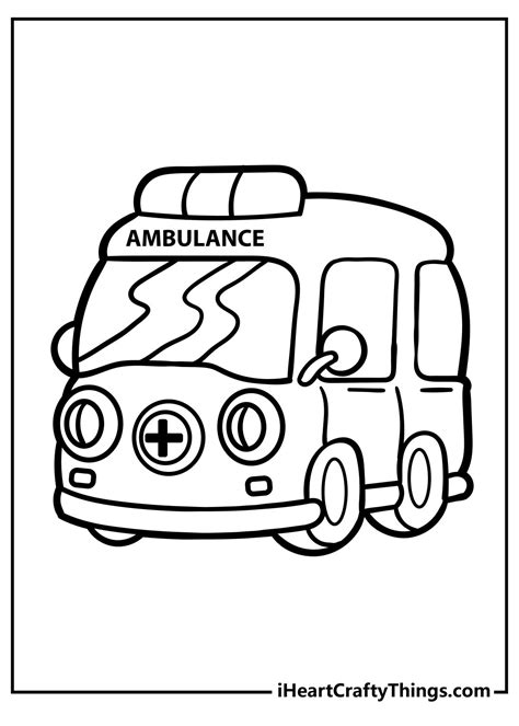 Free ambulance coloring pages for kids