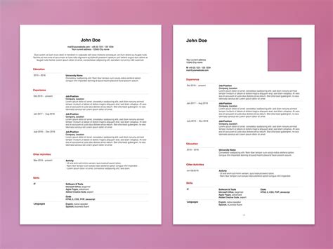 Free Apple Pages Resume Templates