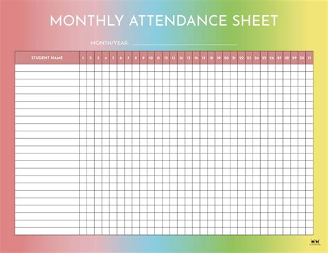 Free Attendance Templates