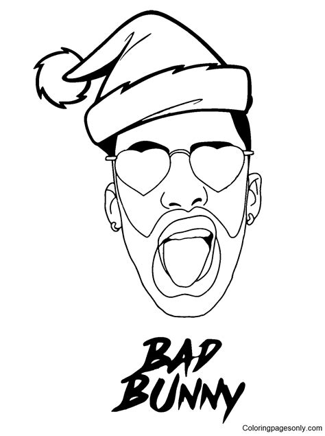 Free Bad Bunny Coloring Pages