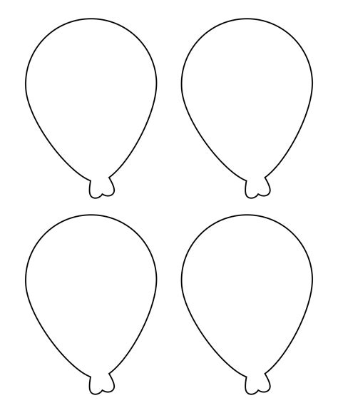 Free Balloon Cutouts Printable Templates For Kids